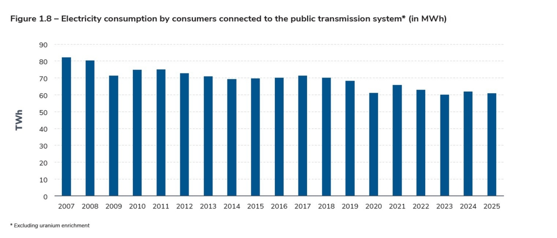 Figure 1.8 – Electricity consumption by consumers connected to the public transmission system.jpg