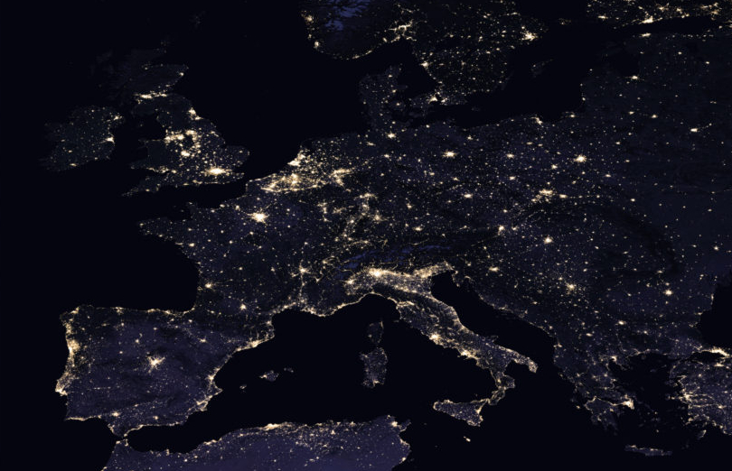  Composite image of Europe at night 2016 - Credits NASA Earth Observatory images by Joshua Stevens, using Suomi NPP VIIRS data from Miguel Román - NASA’s Goddard Space Flight Center