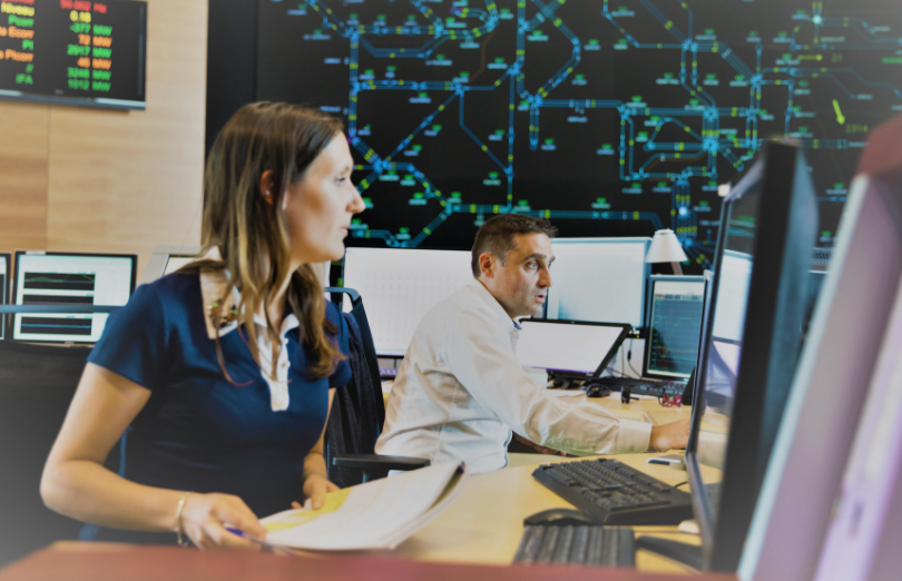 Collaborateurs RTE centre de dispatching