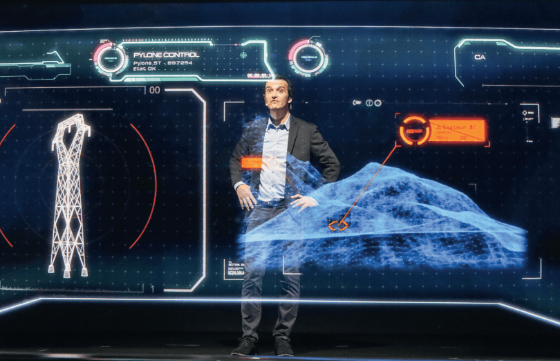 Pylône en hologramme