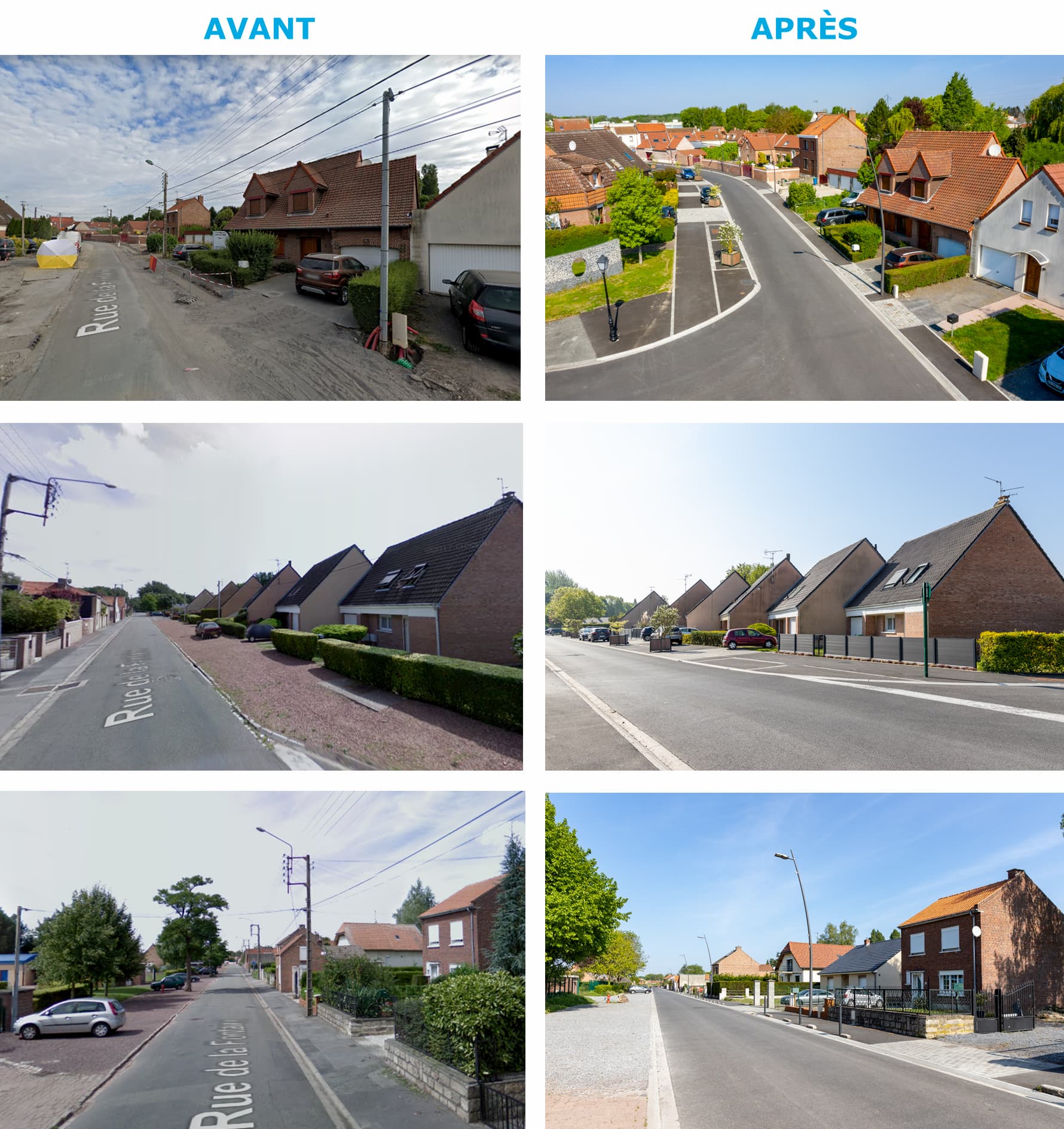 FLERS-EN-ESCREBIEUX : LES TRAVAUX DE LA RUE FONTAINE