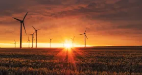 Eoliennes coucher de soleil - credit karsten-wurth