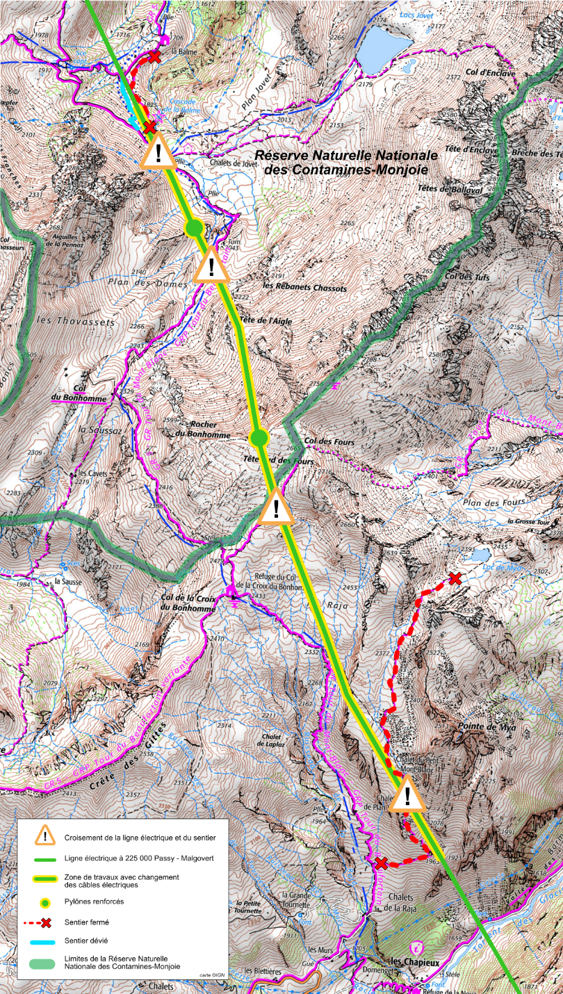 Des travaux de rénovation sur l’une des plus hautes lignes électriques de France dans le Massif du Mont-Blanc 