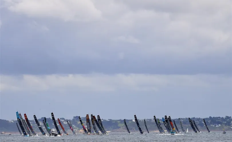Photo de voiliers lors du Solitaire du Figaro
