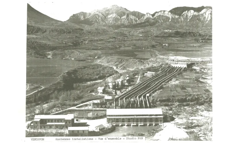 Photo aérienne du site de Ventavon (non datée)