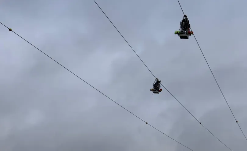Vu d'ensembles des balises et nacelles