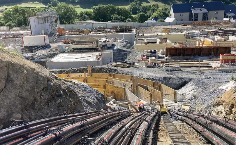 Photo des travaux, des tranchées et du poste électrique