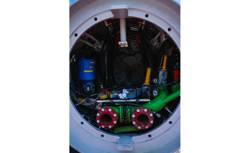 Photo du système électrique du microtunnelier