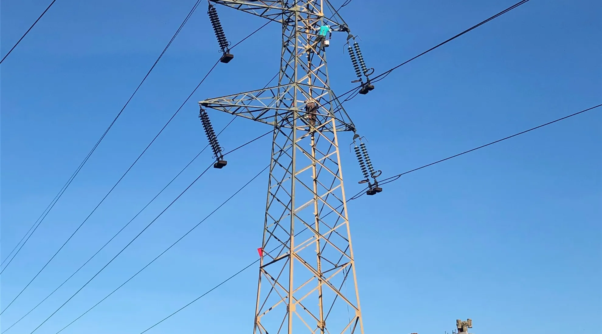 Peinture pylône Mouvaux 