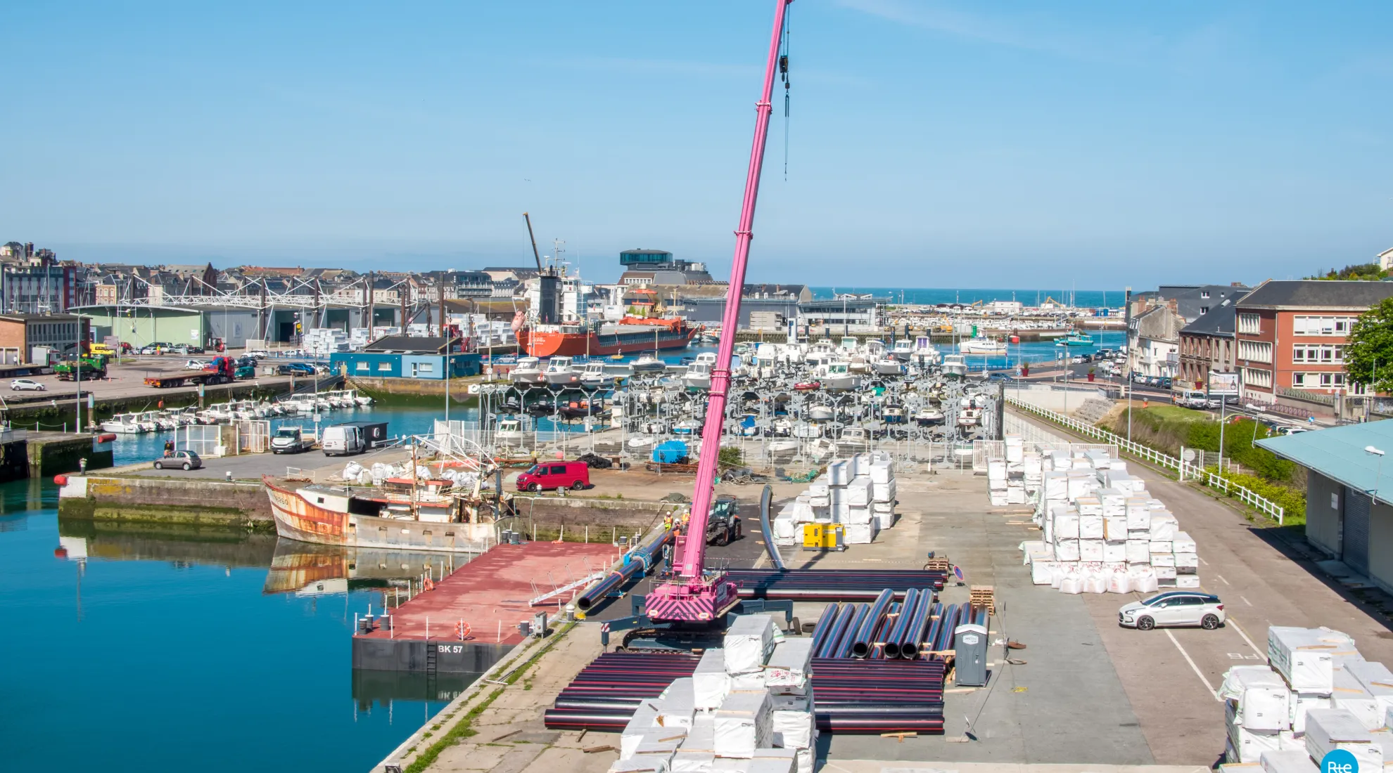 Pose des fourreaux fecamp