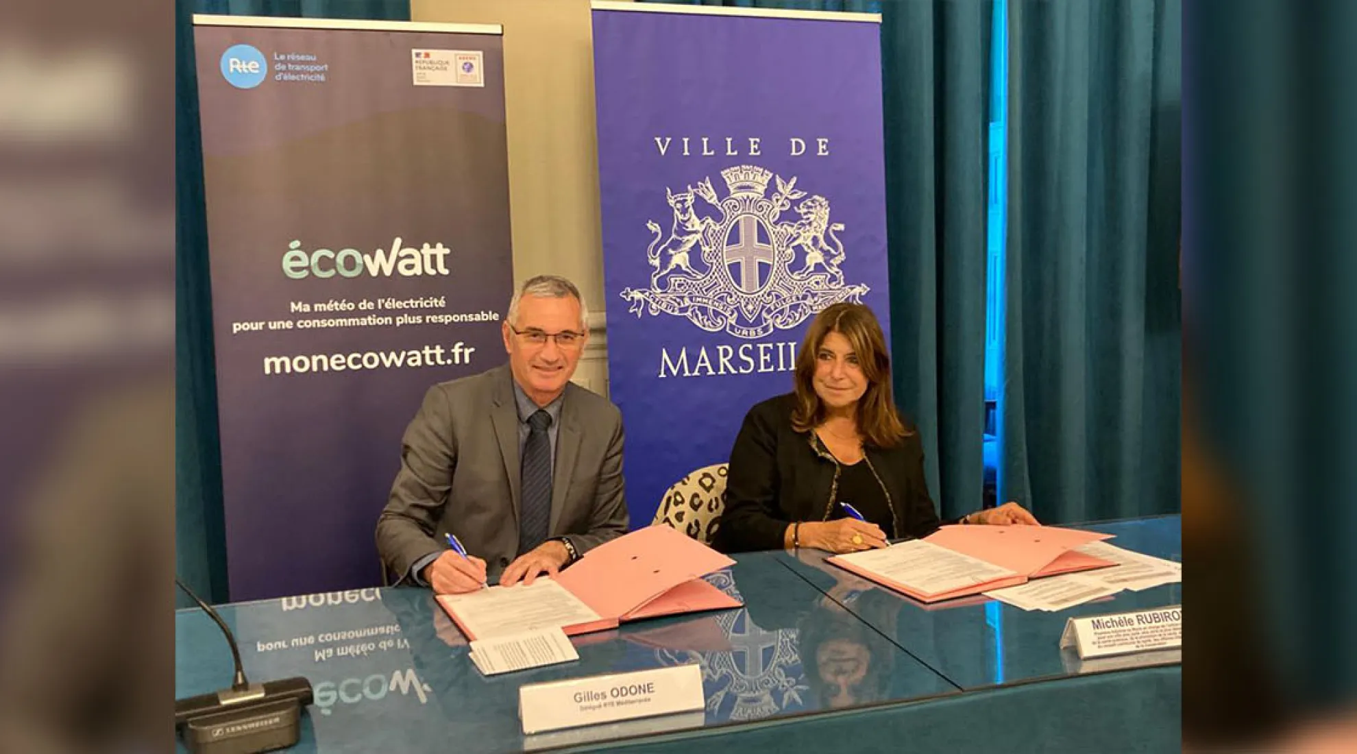 La Ville de Marseille signe la charte d’engagement EcoWatt - En-tête