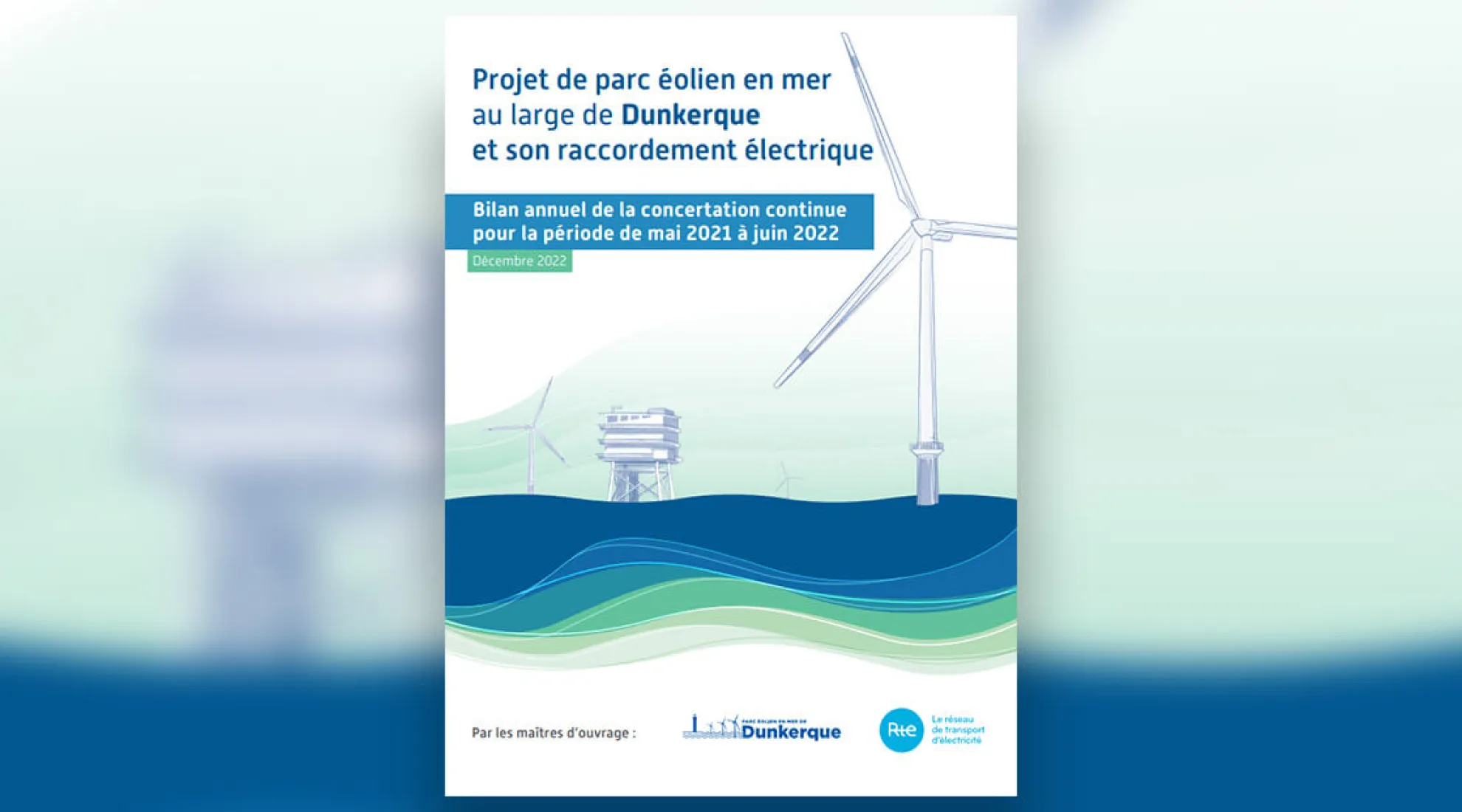 1er bilan annuel - Parc éolien en mer de Dunkerque - En-tête