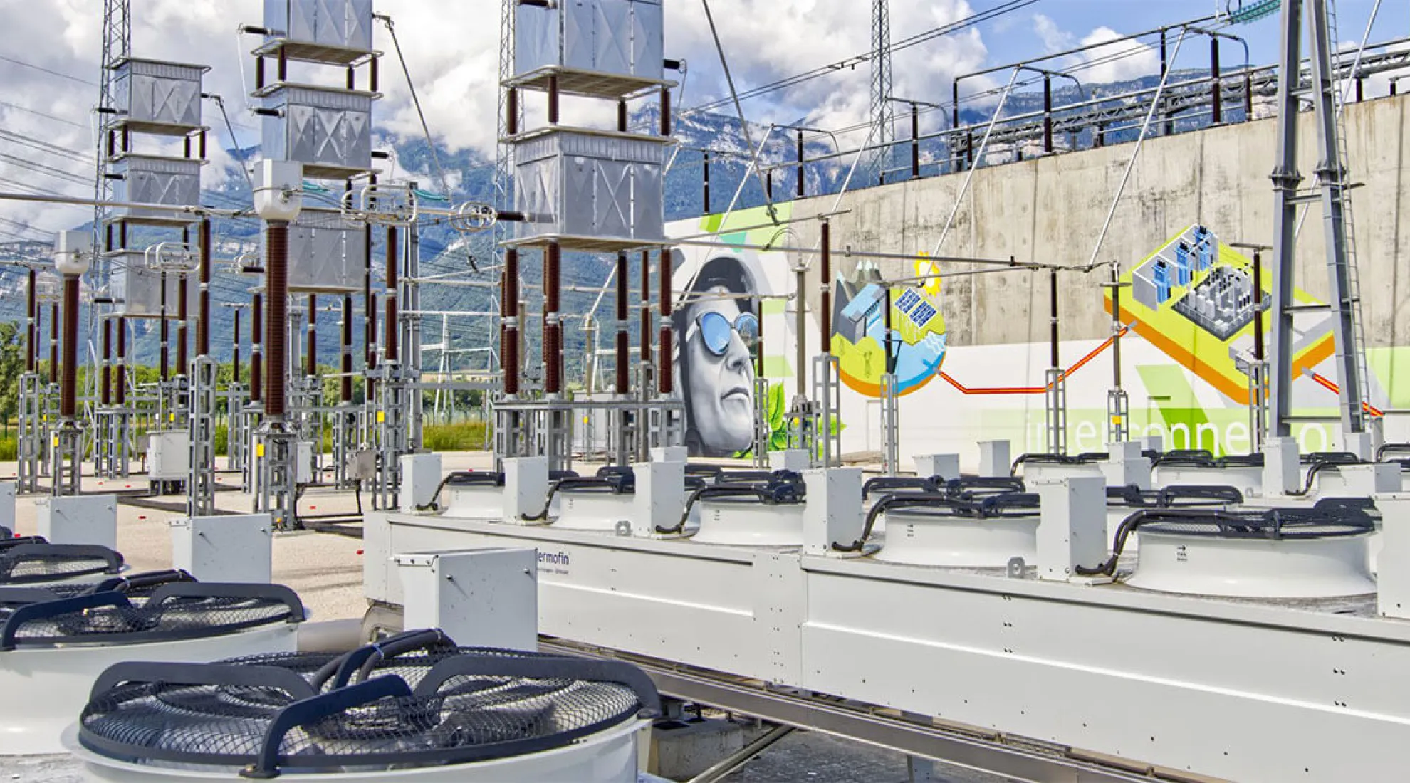 Illustration de l'interconnexion électrique France - Italie