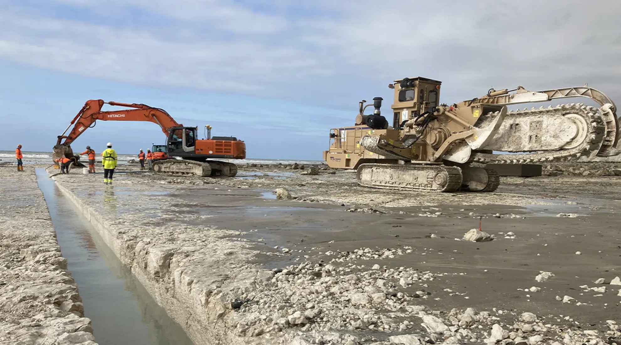 Lancement des travaux d’atterrage sur l’estran de Penly