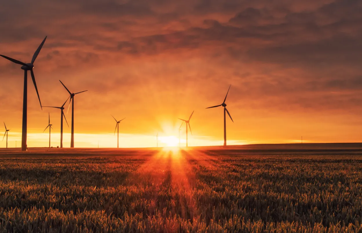 Eoliennes coucher de soleil - credit karsten-wurth
