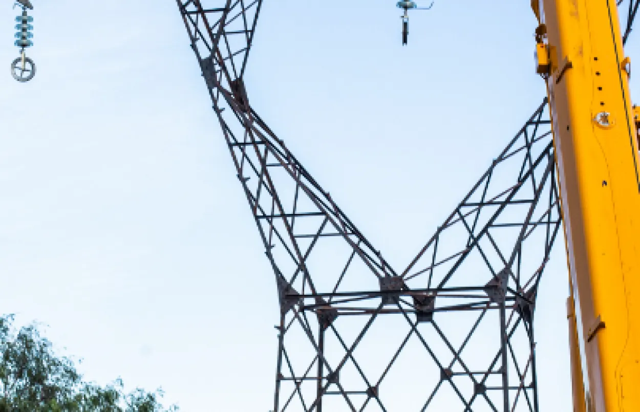Démontage pylône à Saint-Estève
