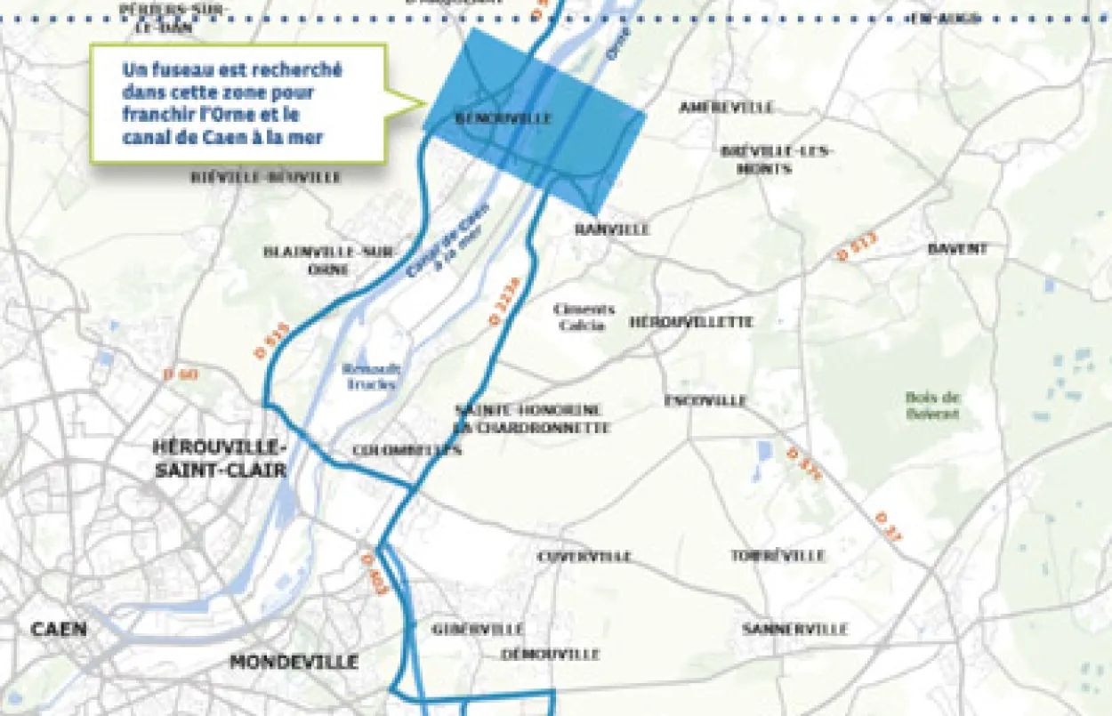 Carte de la zone d'atterage