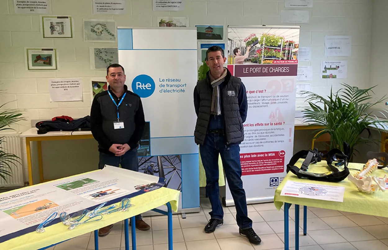 Risque électrique : une centaine d’apprentis sensibilisée par RTE et la MSA