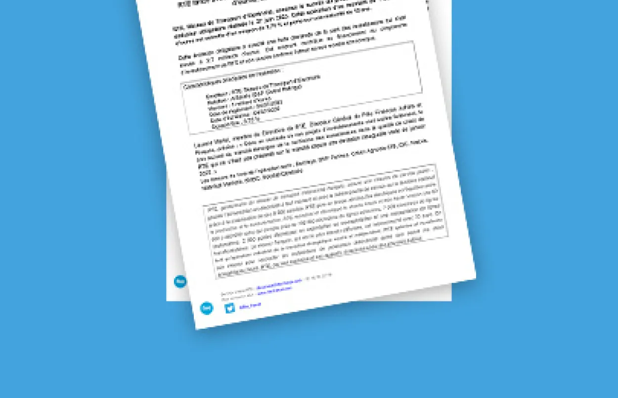 Aperçu du communiqué de presse du 28 juin 2023, sur fond bleu