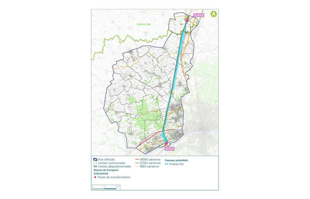 Nouvelle ligne électrique fuseau de passage 