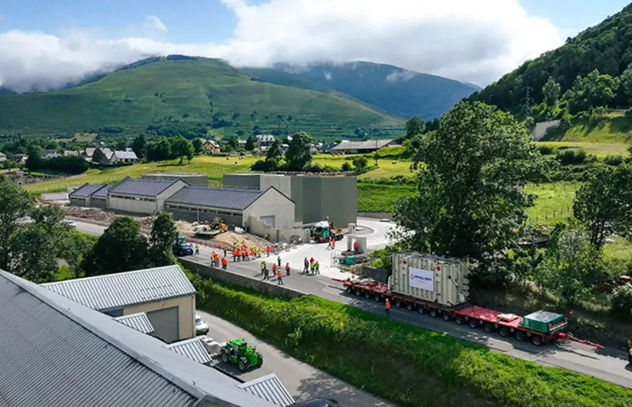 Photographie des travaux du renforcement du réseau électrique de la Vallée de la Neste
