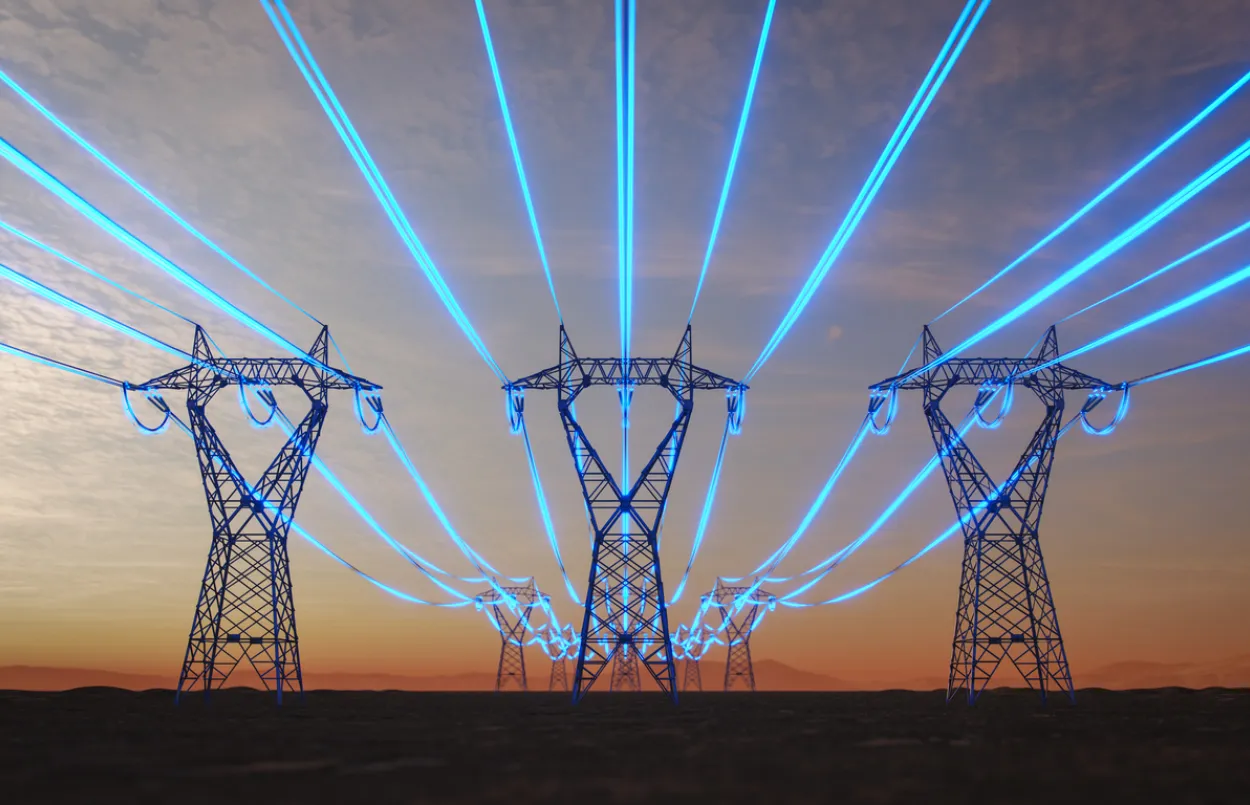 Pylônes et flux électriques