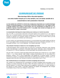 CP RTE - Bilan electrique 2020 en Nouvelle-Aquitaine - une annee inedite....pdf thumbnail