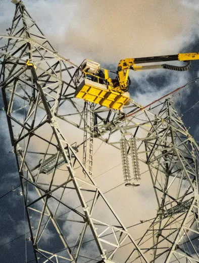 Maintenance sur un pylone